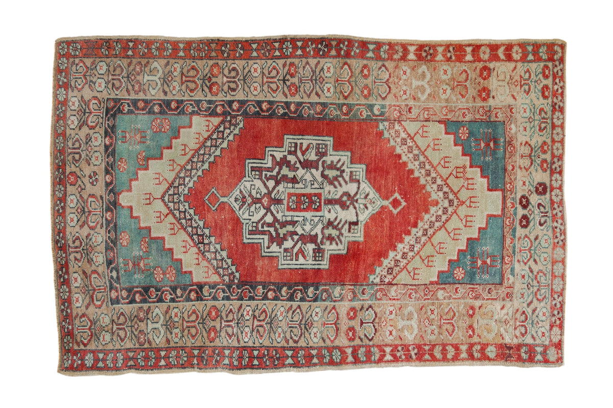 3.5x5.5 Vintage Distressed Anatolian Rug
