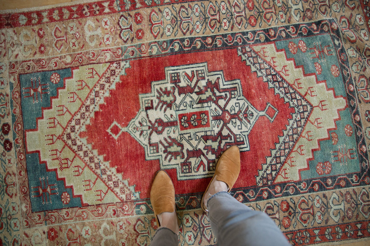 3.5x5.5 Vintage Distressed Anatolian Rug
