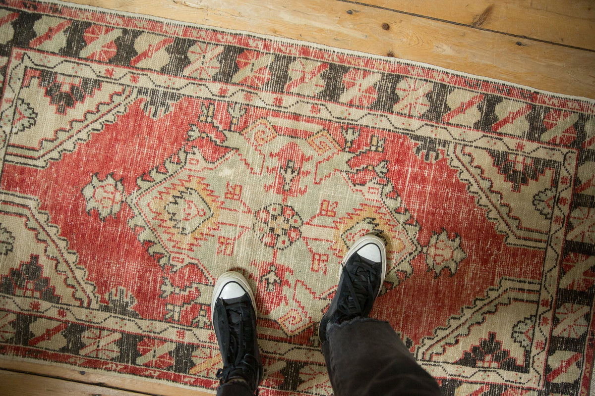 2.5x5.5 Vintage Distressed Oushak Rug Runner