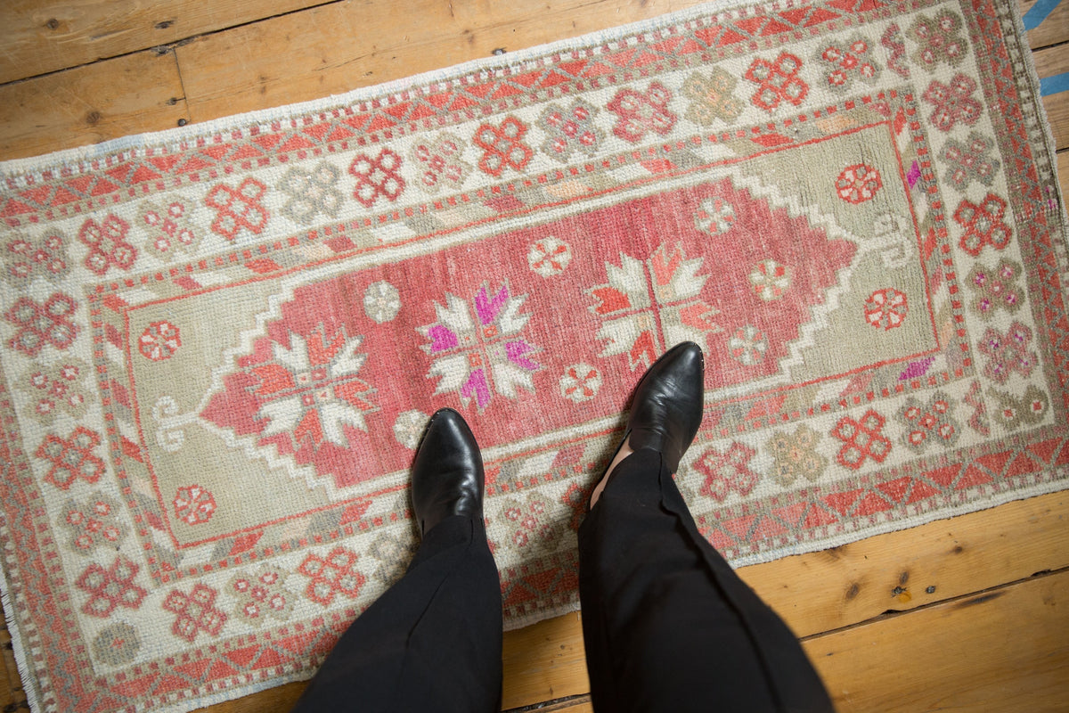 2.5x5 Vintage Distressed Oushak Rug Runner