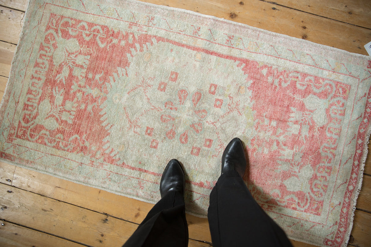 2.5x5 Vintage Distressed Oushak Rug Runner