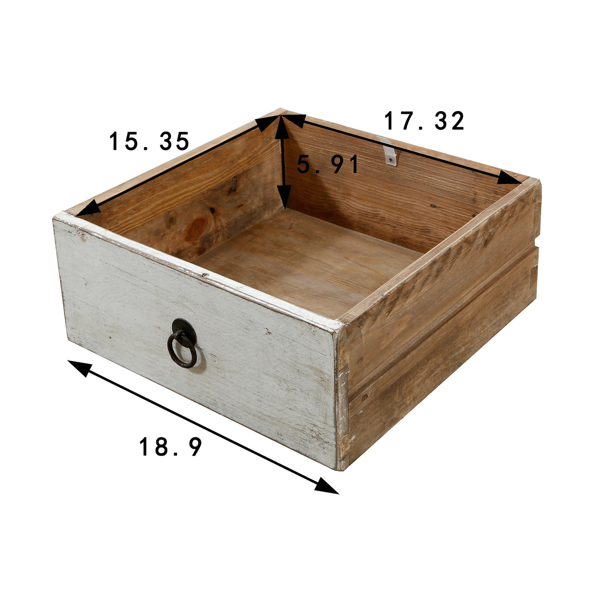 Amalfi Two Tones Chest of Drawers Antique off white 63x18x35