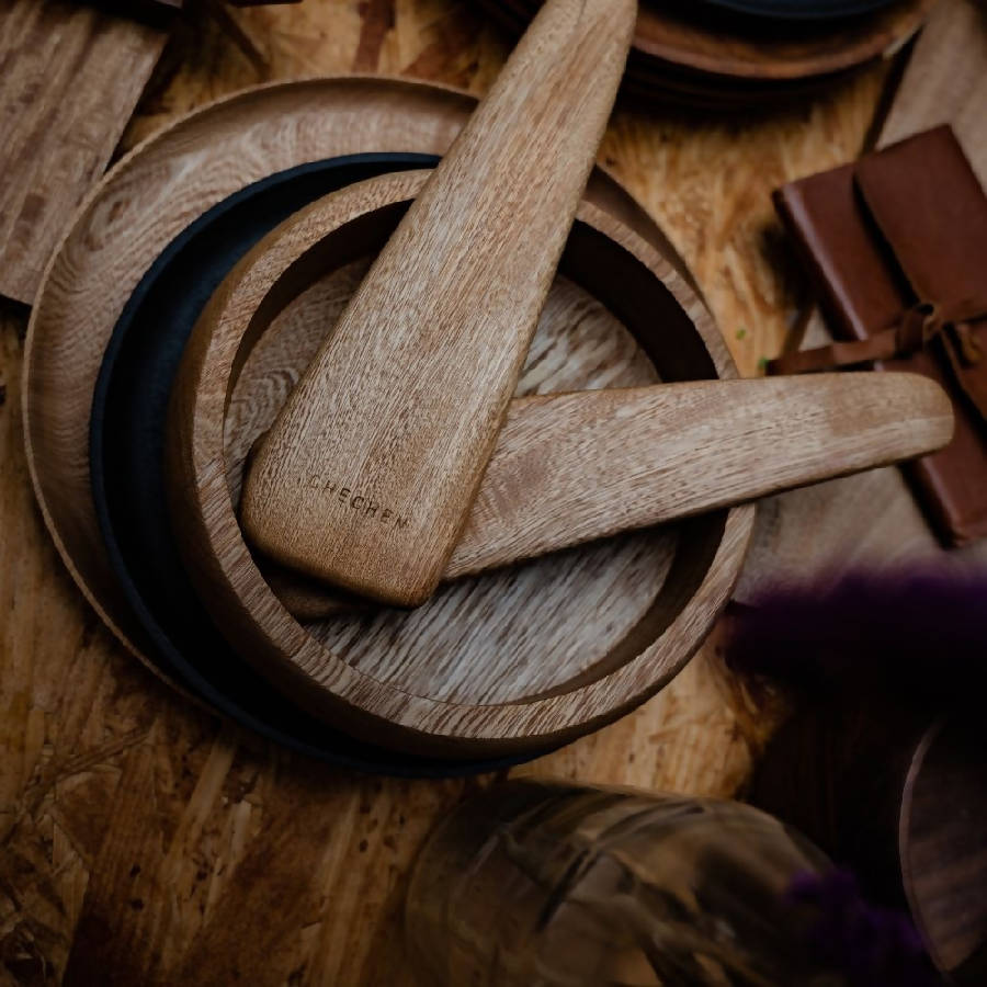 Salad Spoons - Chechen Wood Design, view 3