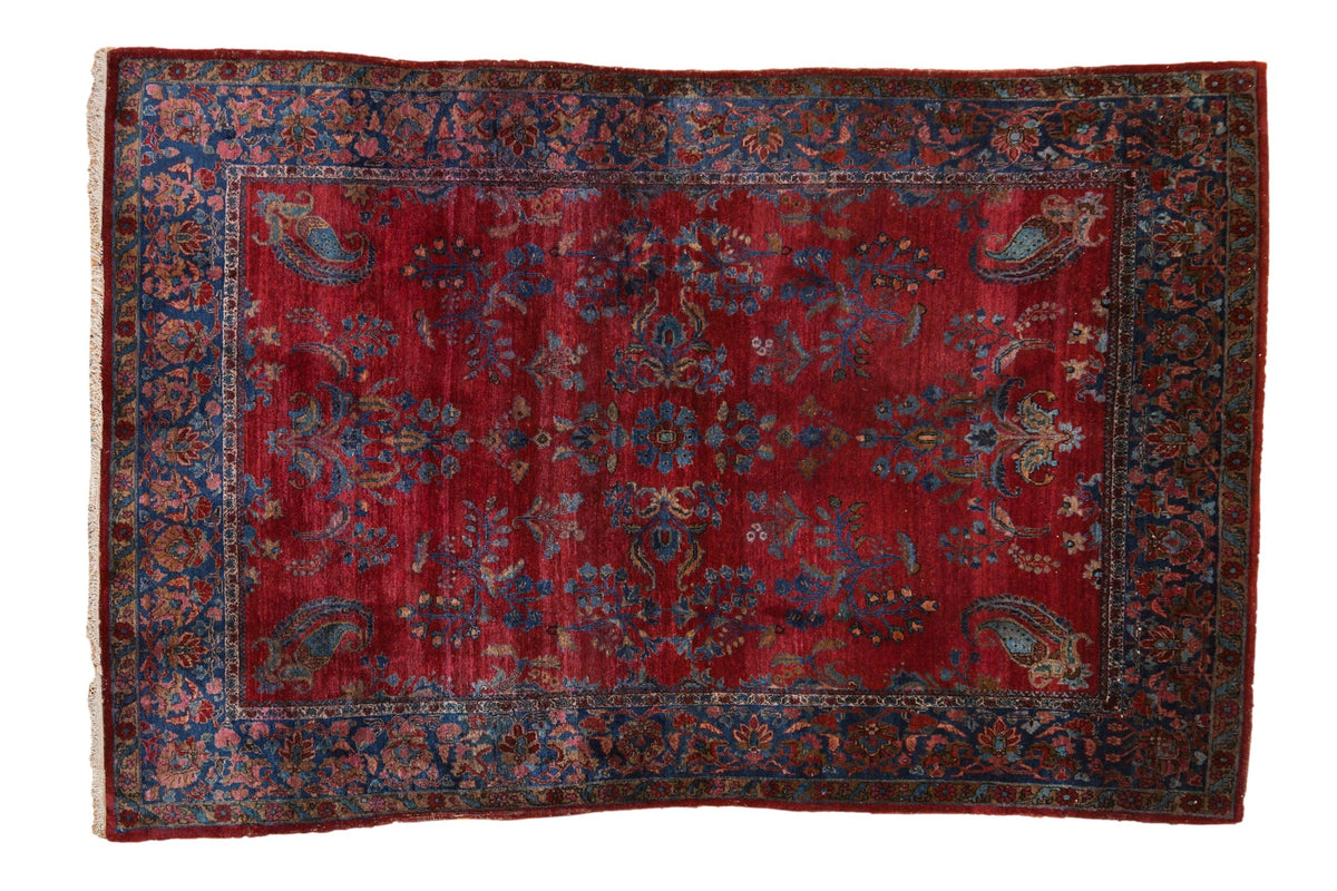 4.5x6.5 Antique Fine Kashan Rug