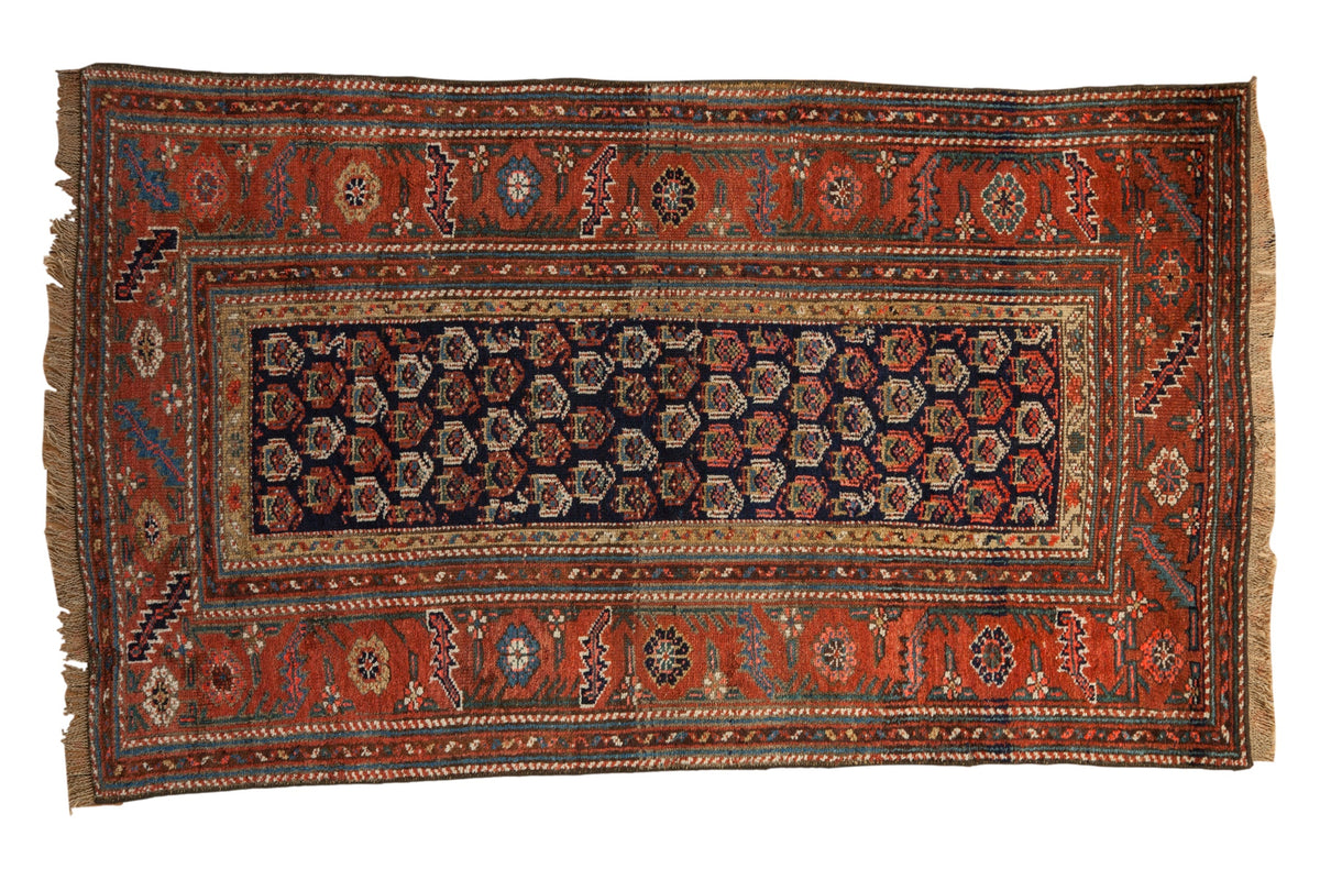 4x6 Antique Kurdish Hamadan Rug