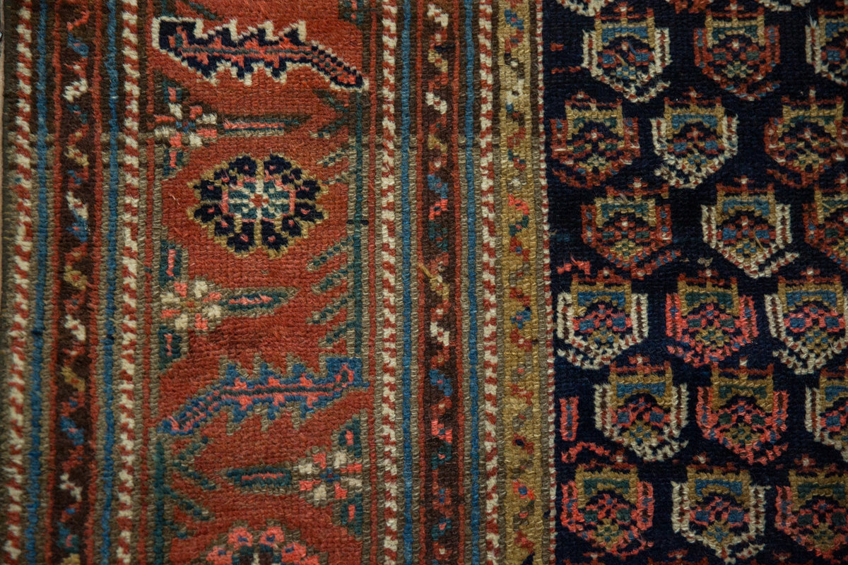 4x6 Antique Kurdish Hamadan Rug