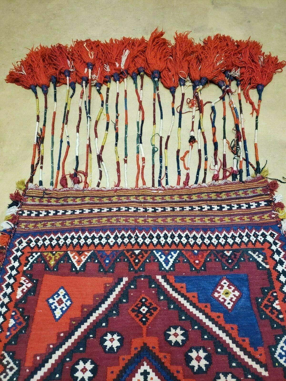 3' X 4' Antique Handmade Turkish Wool Kilim Rug Decorative Seat Cover - Jewel Rugs, view 4
