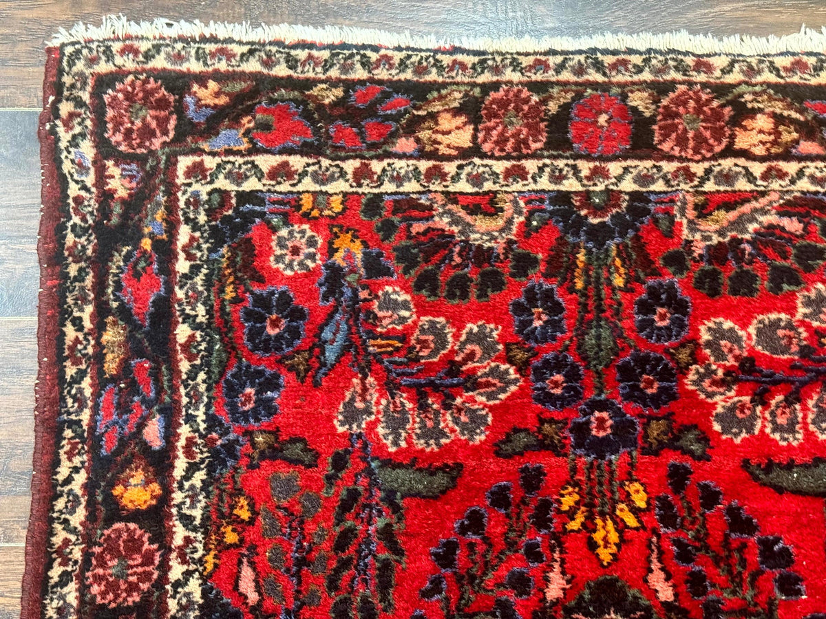 Persian Rug 3x5, Red Tribal Rug, Semi Antique, Wool Rug 3 x 5, Persian Hamadan Rug - Jewel Rugs, view 7