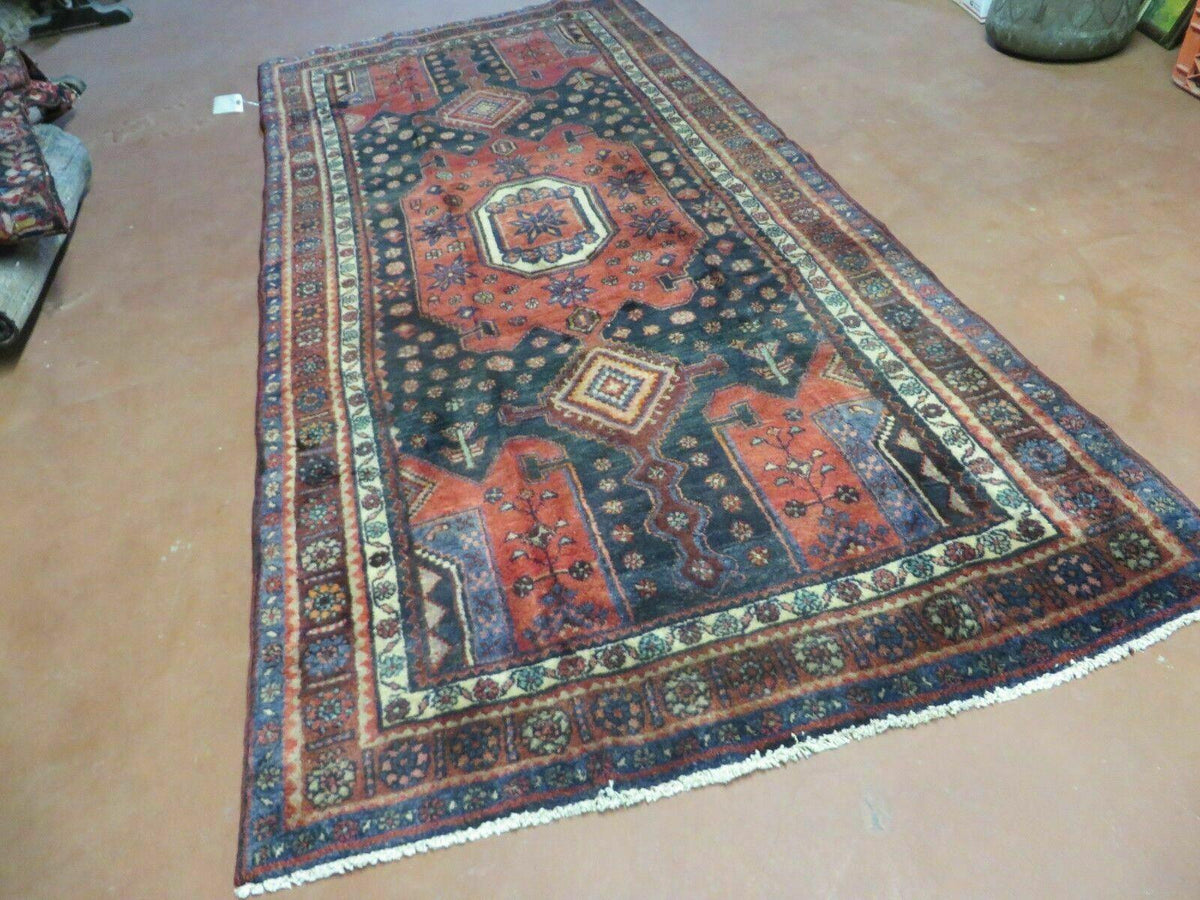 4' X 9' Antique Handmade Turkish Tribal Oriental Geometric Wool Rug # 605 - Jewel Rugs, view 3