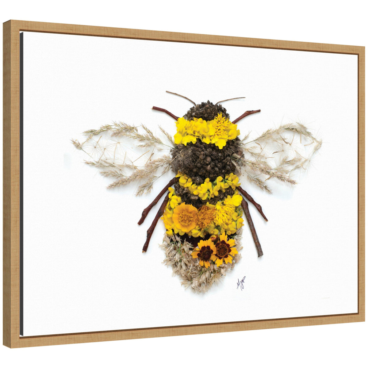 Bumble Bee by Madeline Jeppesen Framed Canvas Wall Art Print