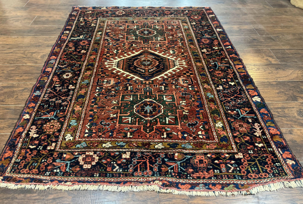 Antique Persian Karajeh Heriz Rug 5x6 - Jewel Rugs, view 13