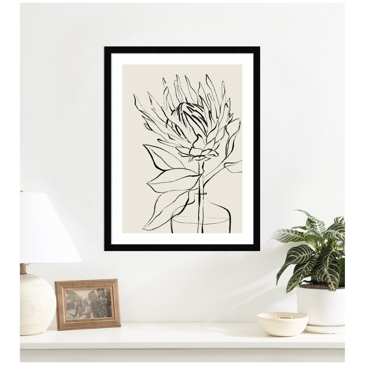Protea Sketch No. 1 by Sara Berrenson Framed Wall Art Print