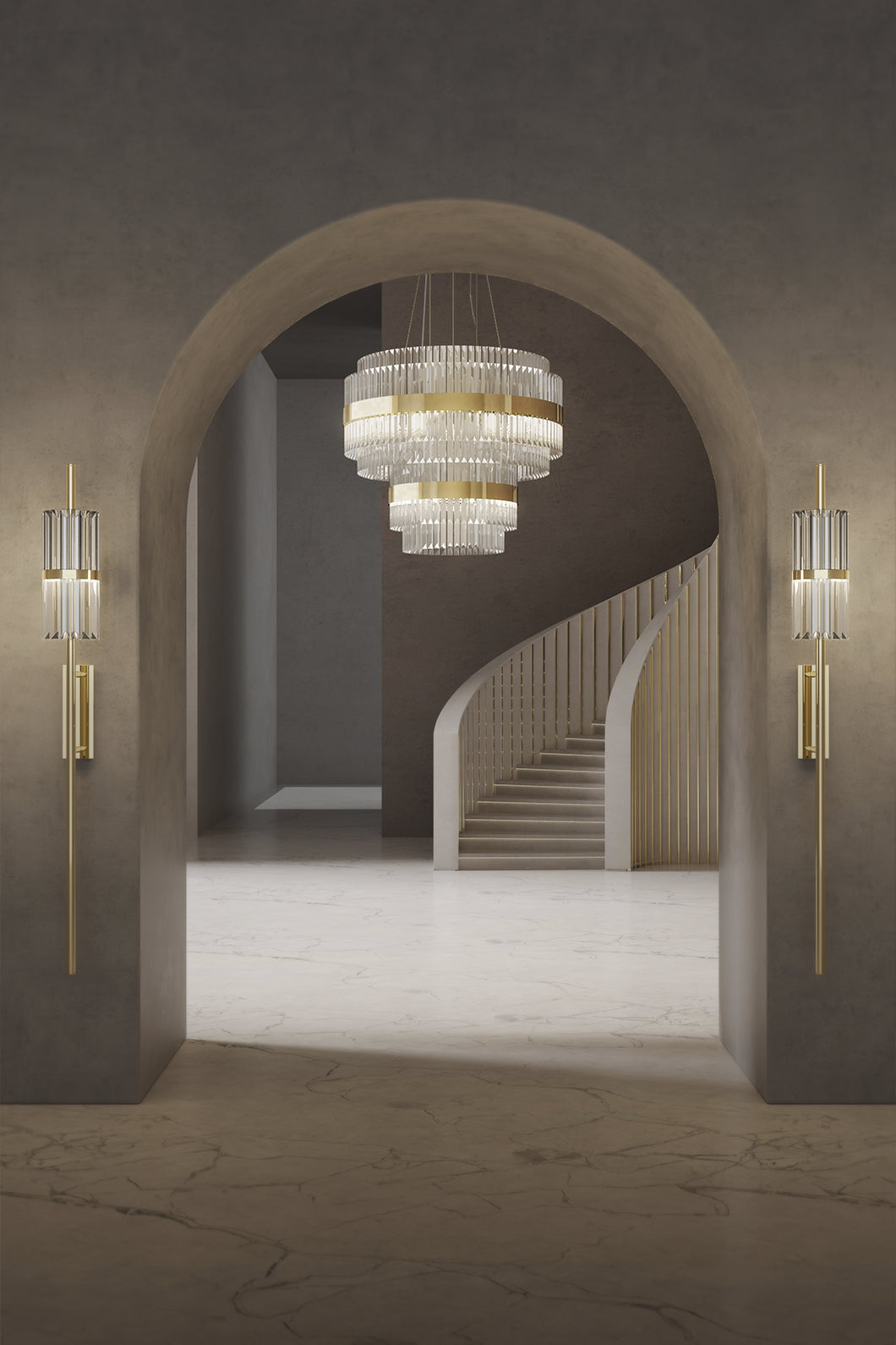 Liberty Round Chandelier by Luxxu – view 4