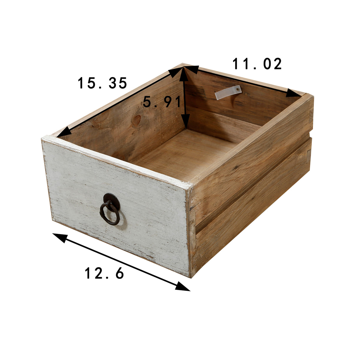 Amalfi Two Tones Chest of Drawers Antique off white 63x18x35