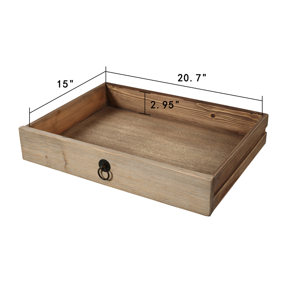 One Drawer Side Table Weathered Natural 28x20x30H