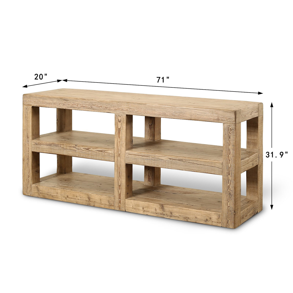 Harbor Beam Shelf Console Weathered Natural-71" image