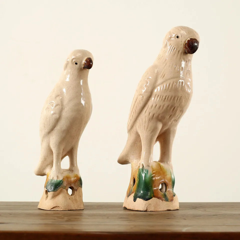 Creamy White Glazed Parrot Large image 4