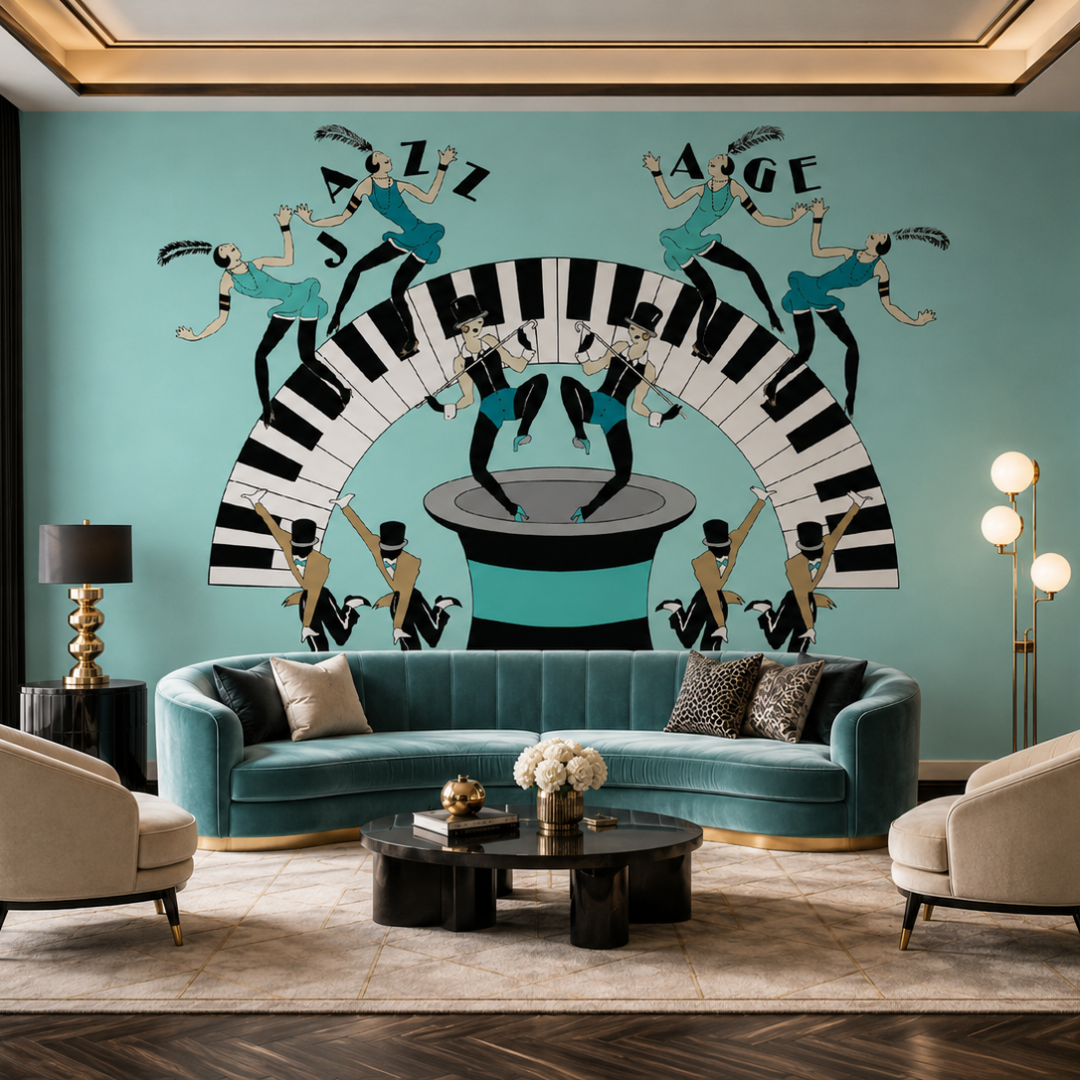 Jazz Age Piano Keys Wallpaper