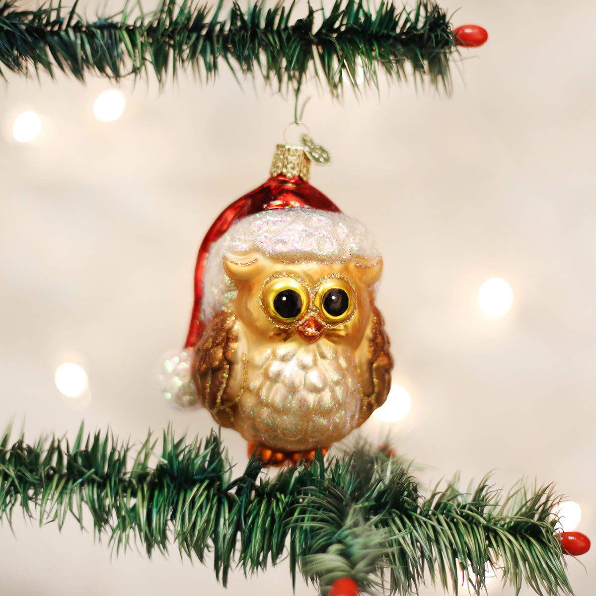Santa Owl Ornament
