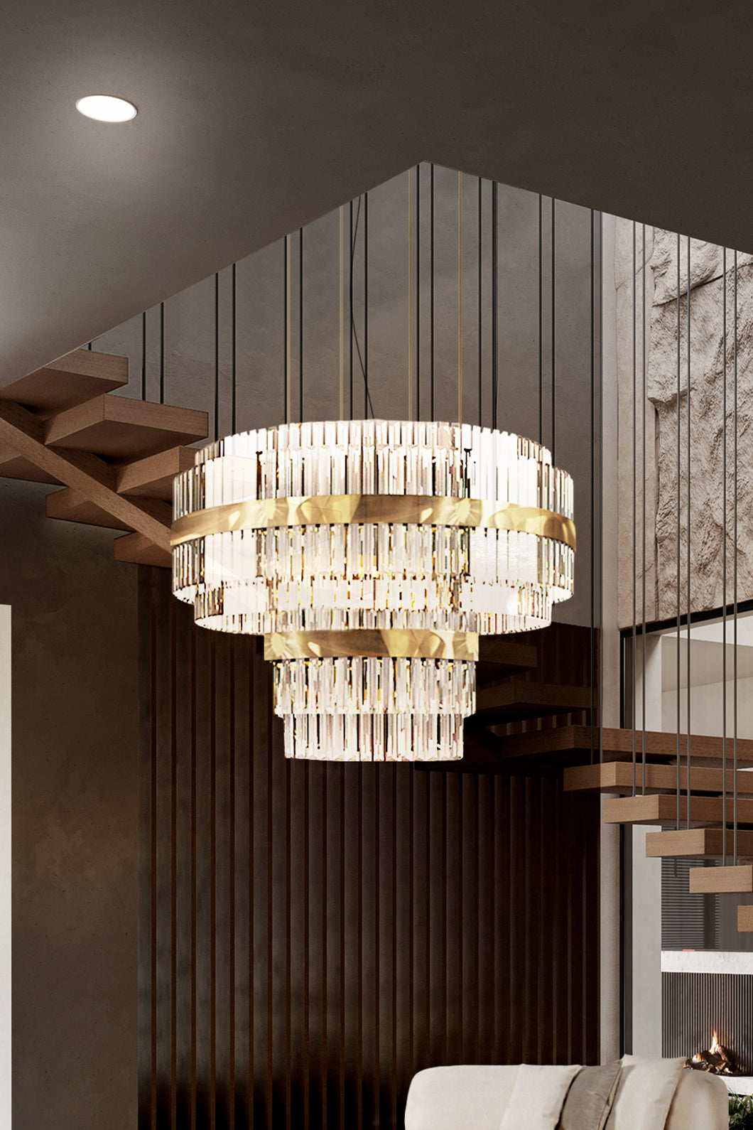 Liberty Round Chandelier by Luxxu – view 3