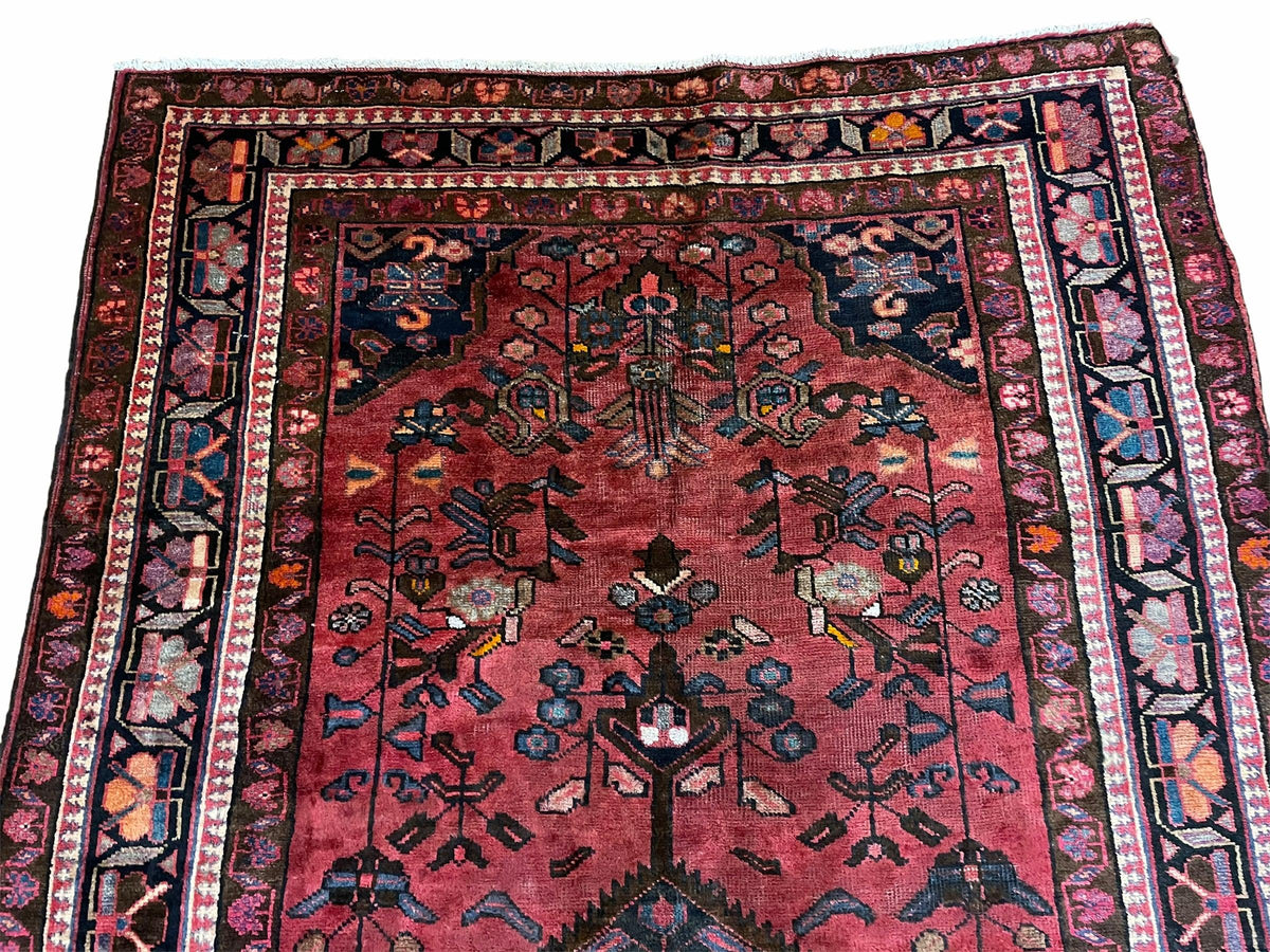 5.5 X 10 Handmade Wool Tribal Gallery Rug Wide Runner Corridor Rug Floral Red - Jewel Rugs, view 3