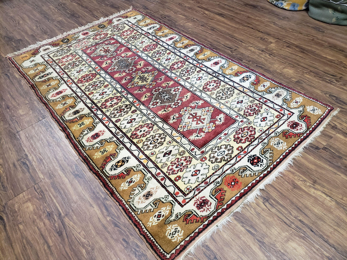 Turkish Caucasian Rug 4x7, Wool Turkish Talish Carpet, Geometric Rug - Jewel Rugs, view 3