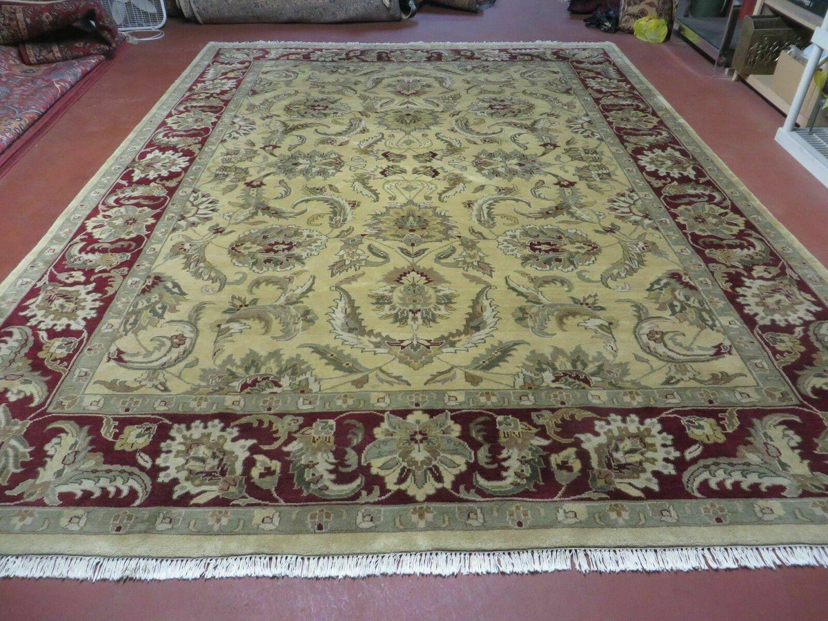9' X 12' Vintage Handmade India Oriental Jaipur Quality Tea Wash Hand Knotted - Jewel Rugs, view 2