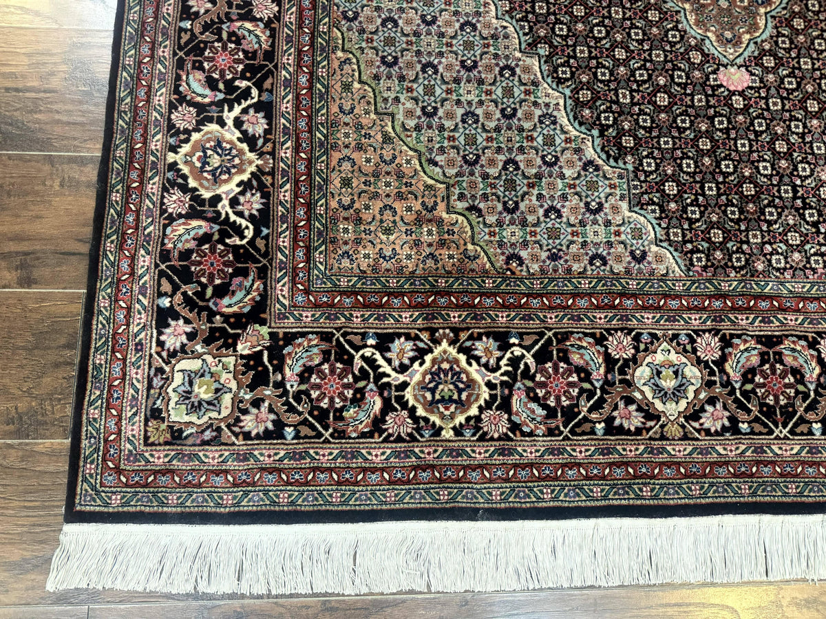 Sino Persian Rug 6x9, Herati Very Fine 400 KPSI, Black - Jewel Rugs, view 9