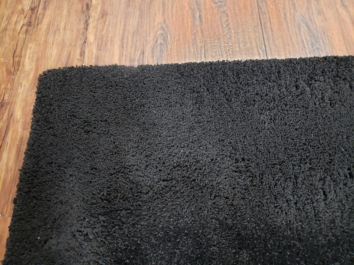 Black Shag Rug 8x10, Savafieh Milan Fluffy Black Carpet, Room Sized Shag Rug, Modern Contemporary Rug, Soft Living Room Rug, Bedroom Rug - Jewel Rugs, view 6
