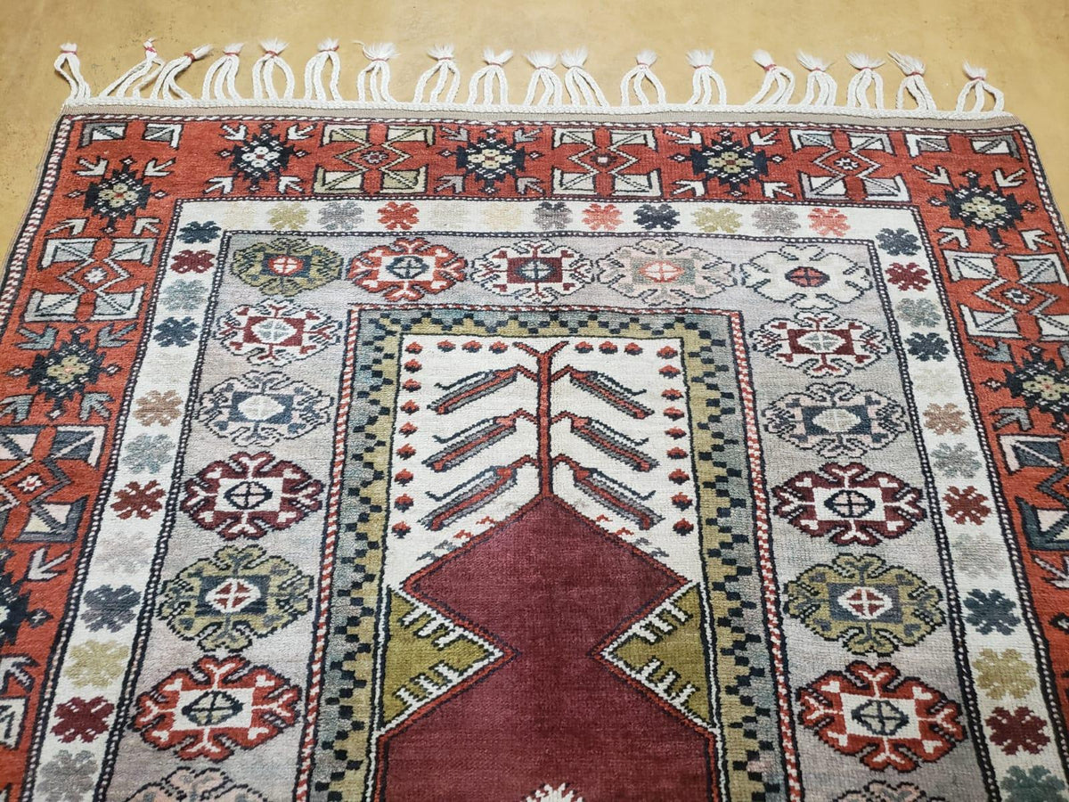 4x8 Turkish Rug - Turkish Oriental Carpet - Tribal Rug - Talesh Rug - Hand Knotted Wool Area Rug 4' 4" x 7' 6" Bedroom Rug Vintage - Jewel Rugs, view 5