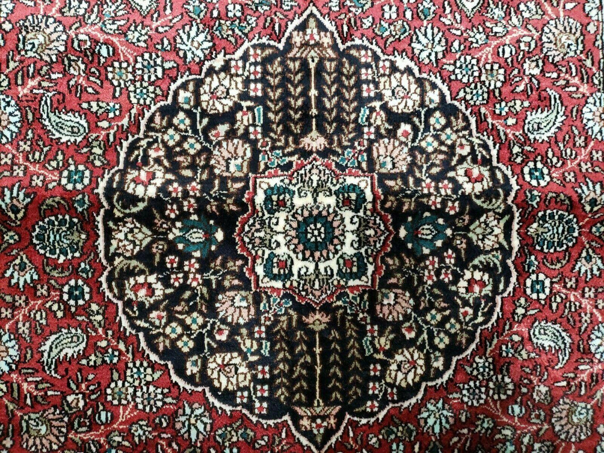 3' X 5' Vintage Fine Handmade India Oriental Kashmir Silk Rug 400 KPSI Wow - Jewel Rugs, view 12