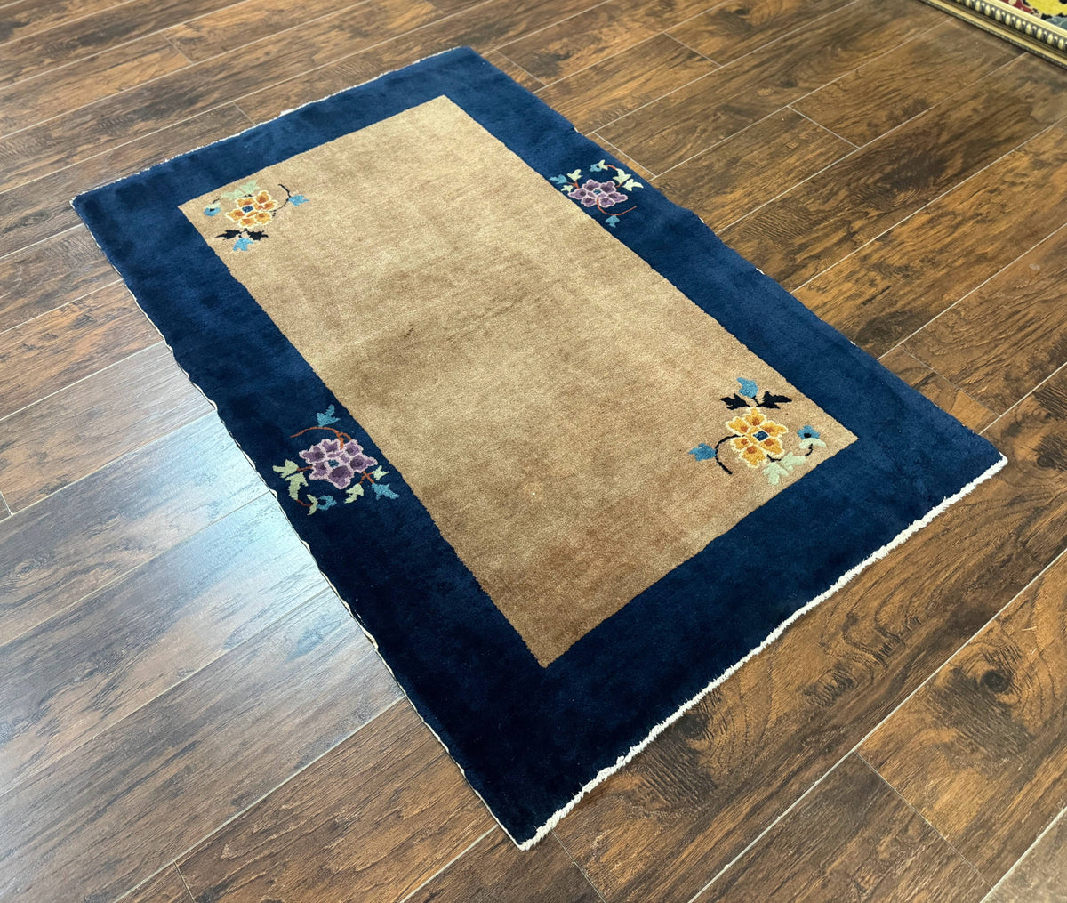 Chinese Rug 3x5, Antique Peking Art Deco Carpet, Simple Design - Jewel Rugs, view 12