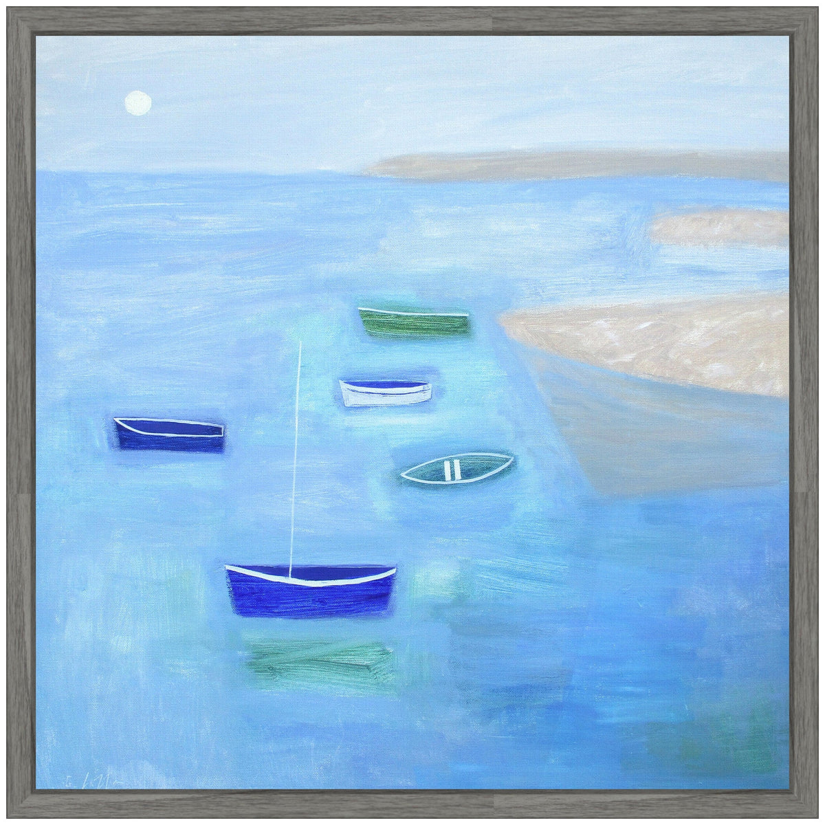 Sylvie Calm Waters Framed Canvas by Giuliana Lazzerini
