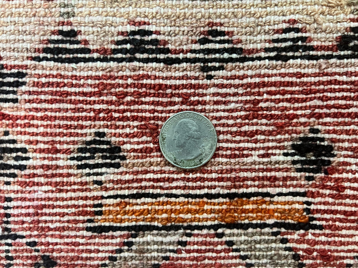 Antique Persian Tribal Rug 4 x 8, Geometric Medallion, Boho Rug, Wool Handmade Rug, Red 4x8 Rug, Persian Hamadan Rug - Jewel Rugs, view 11