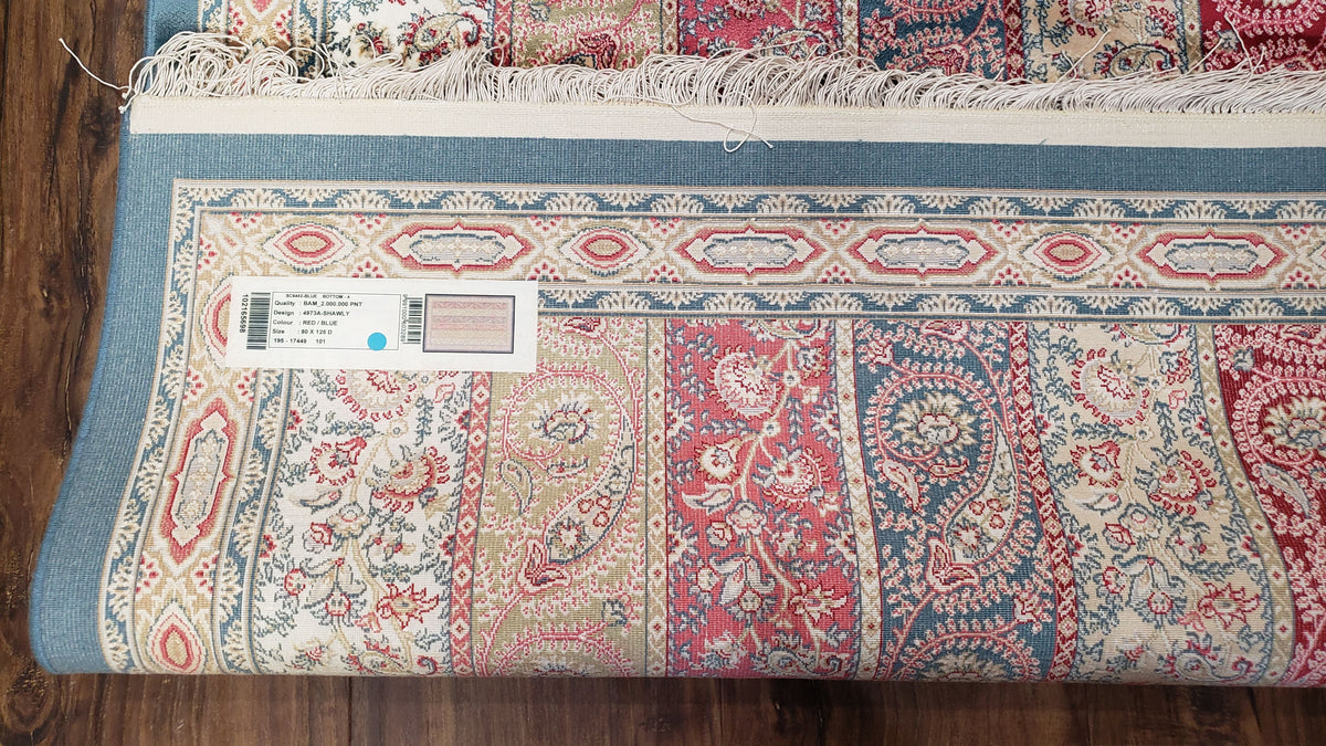 Paisley Pattern Silk Rug, Boteh Design, All Silk Accent Rug, Oriental Carpet, Very Detailed, 2' 8" x 4' 1", New, Bamboo Silk - Jewel Rugs, view 9