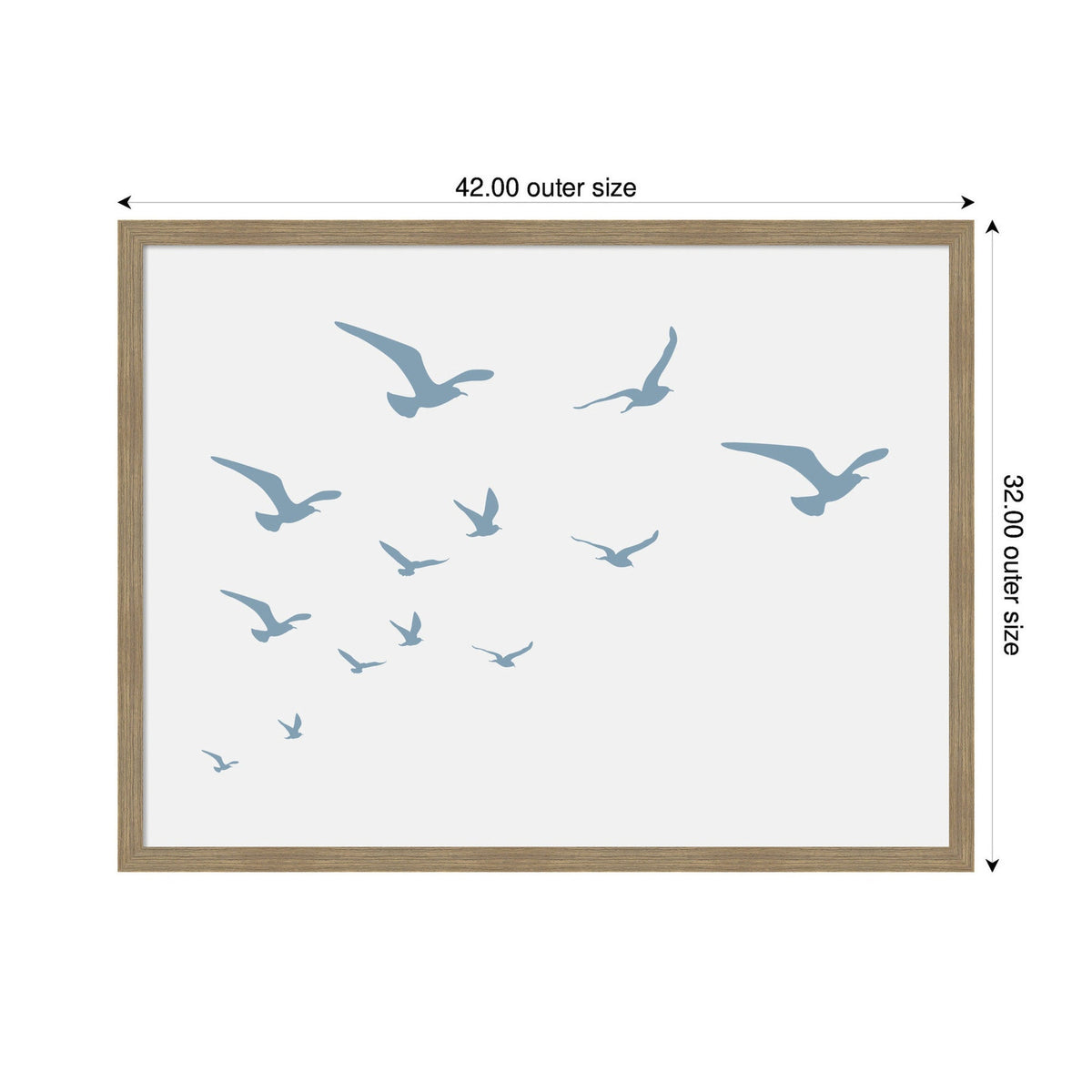 Seagulls White Background by Jolly and Dash Framed Wall Art Print