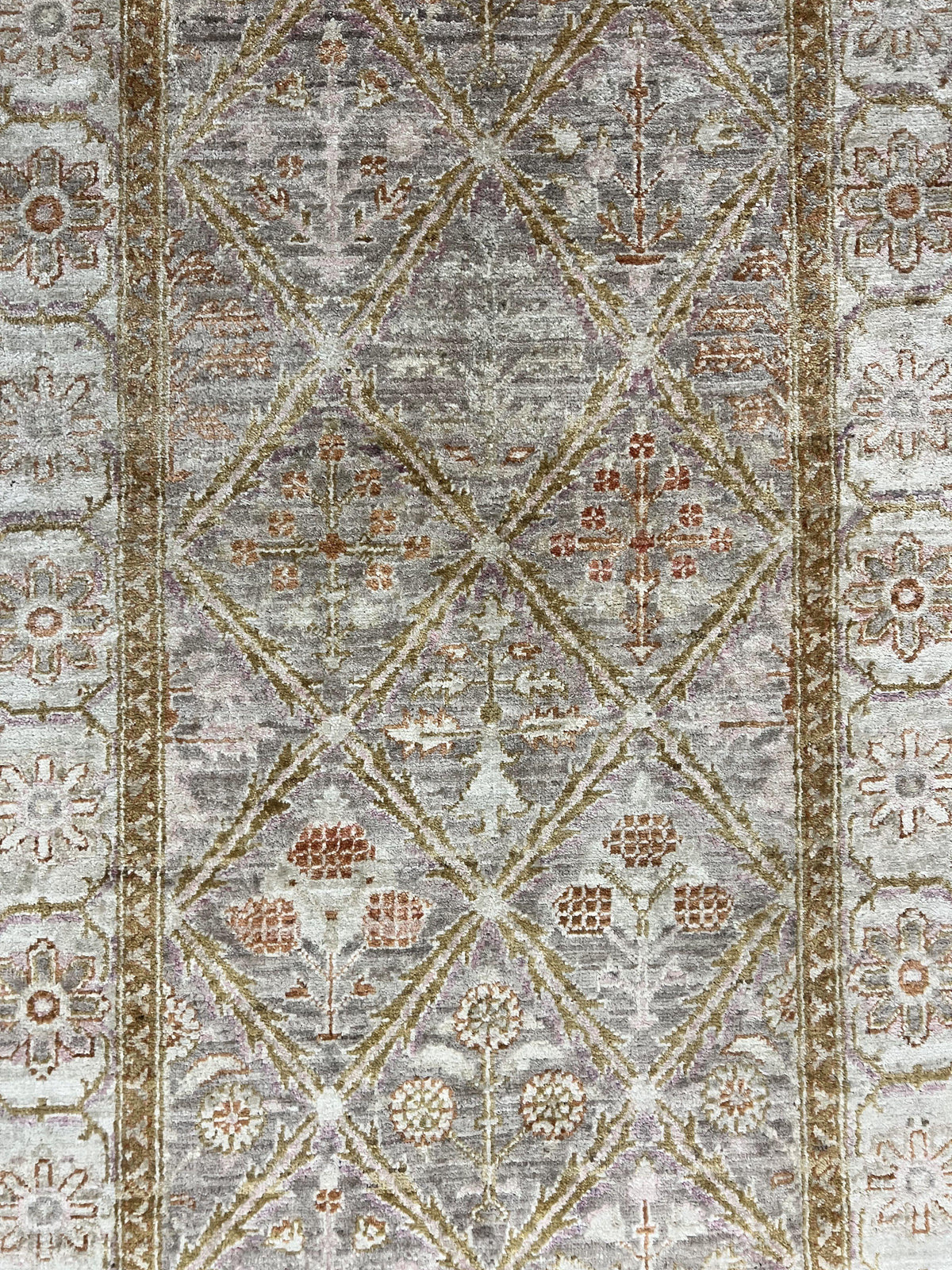 Pakistani Peshawar Rug 3x5, Safavieh Wool Handmade Hand Knotted Vintage Rug, Panel Design 3 x 5 Oriental Carpet - Jewel Rugs, view 5