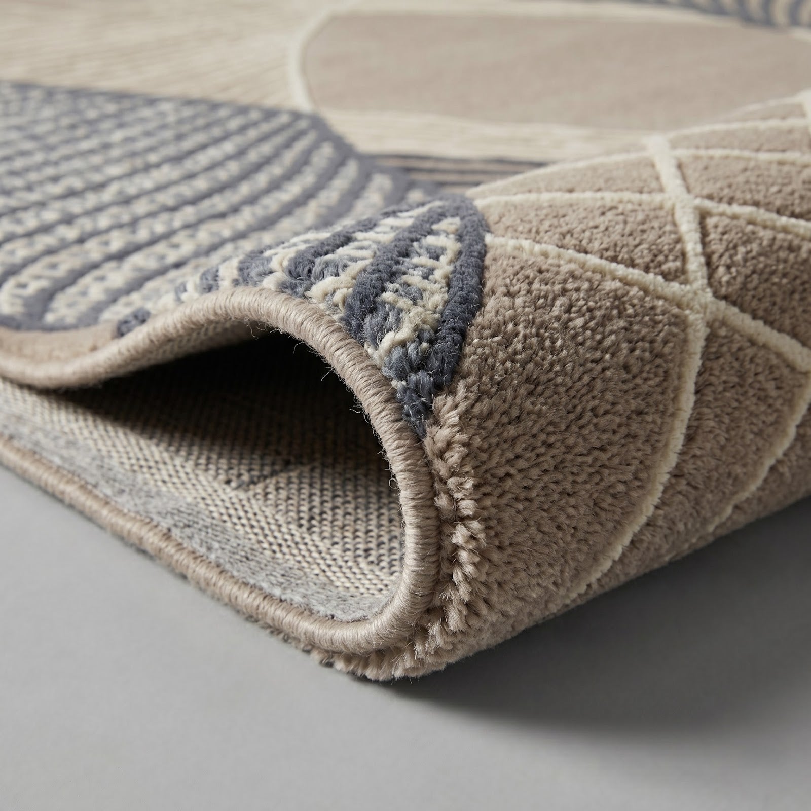 Abstract Linear Hand Tufted Wool Rug | Modern Geometric Area Rug — 2x3 ft'
