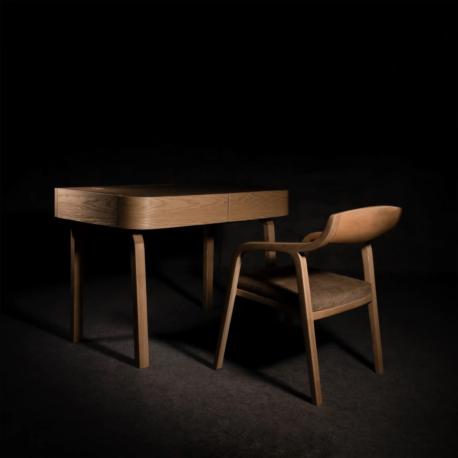 Flow Lite Work Table by BEC Furniture — solid ash, view 7