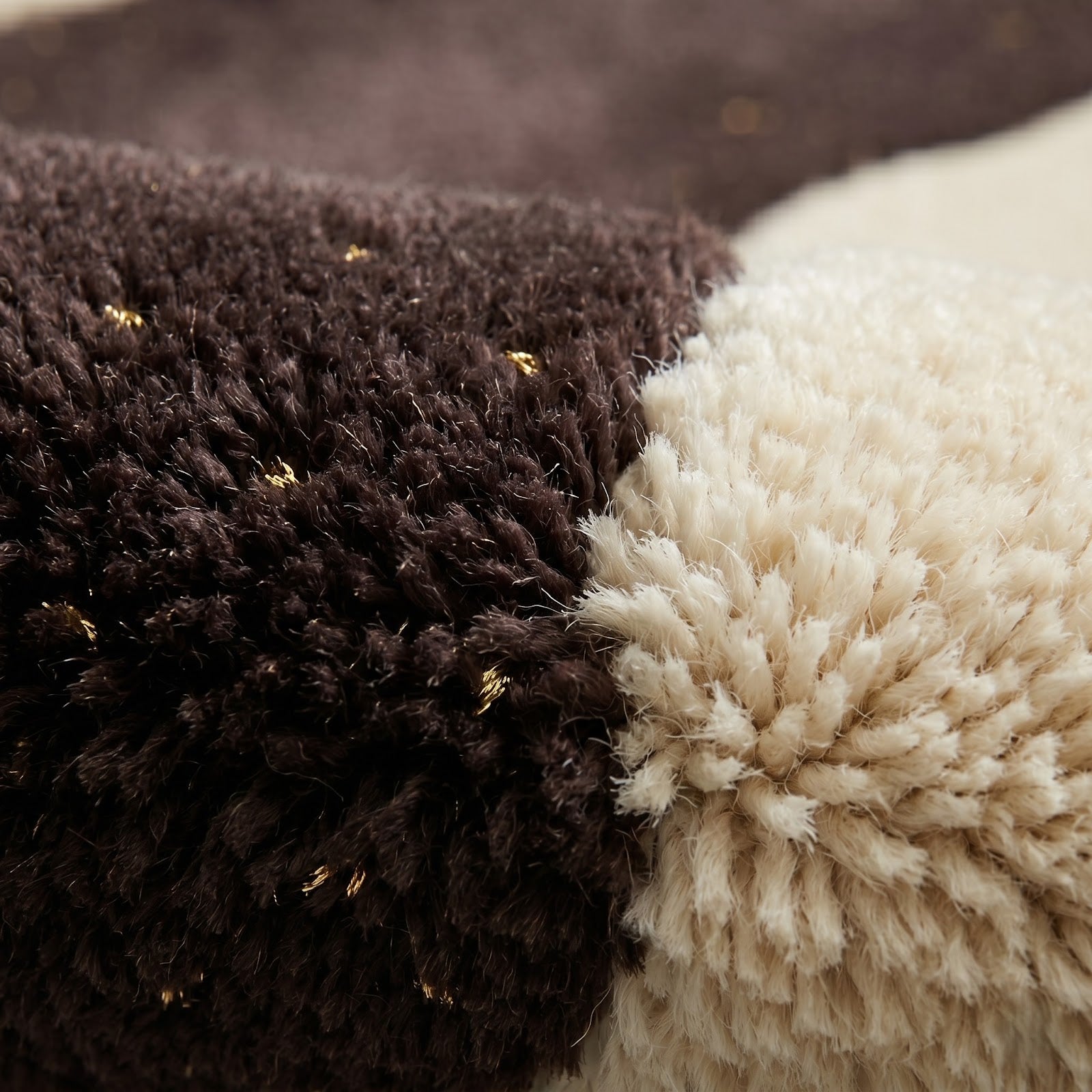 Modern Abstract Hand Tufted Wool Rug | Espresso Brown & Ivory Organic Area Rug — 2x3 ft'