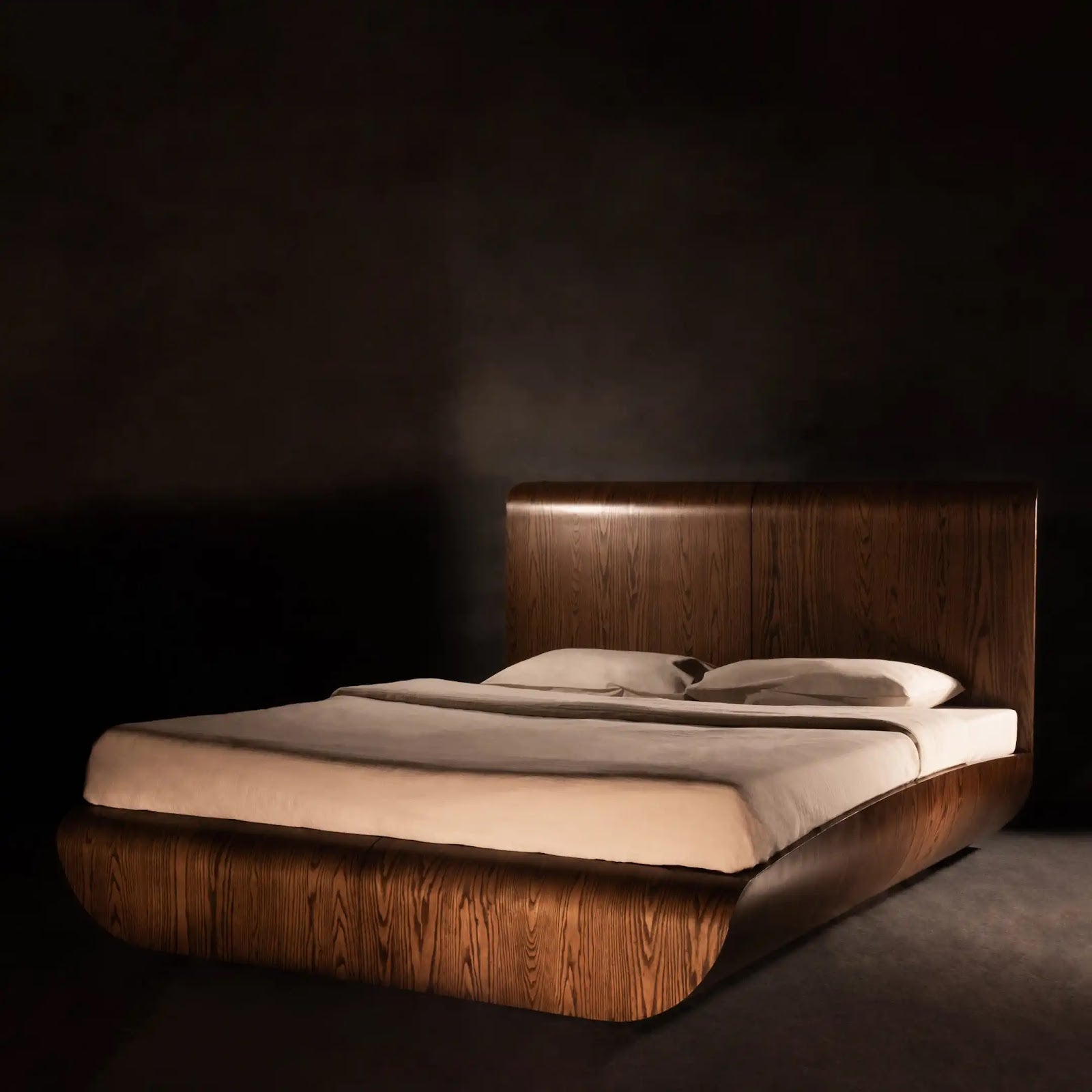 Wave Bed by BEC Furniture — solid ash, view 7