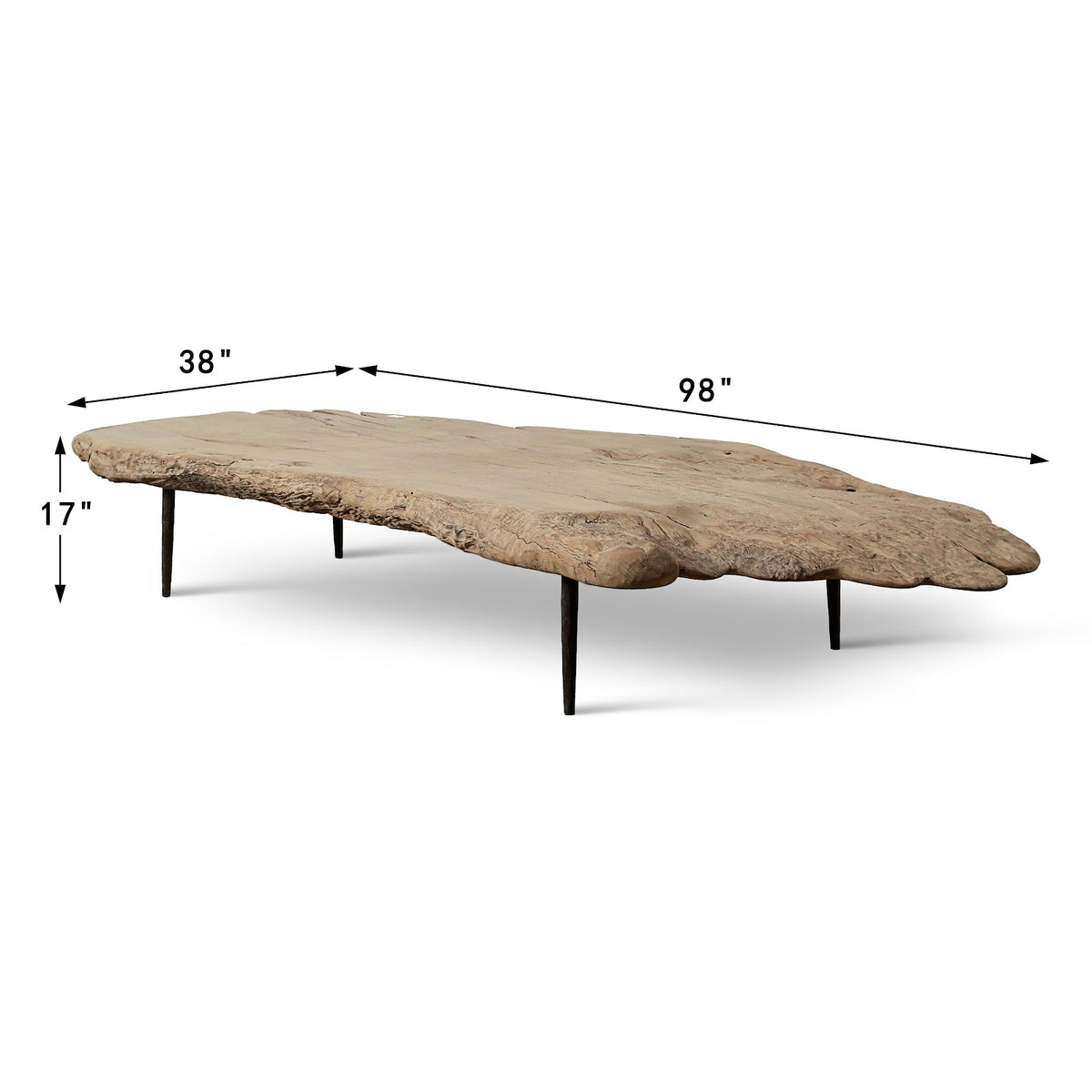Live Edge Coffee Table with Metal Legs image