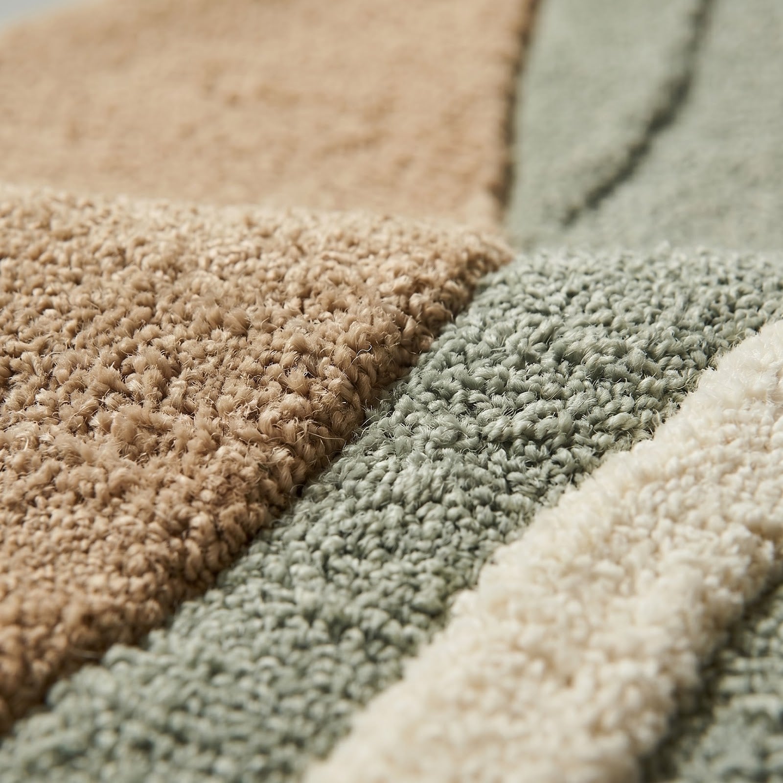 Organic Wave Hand Tufted Wool Rug | Sage Green, Beige & Ivory Abstract Contemporary Area Rug — 2x3 ft'