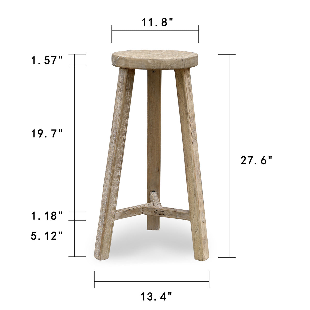 Round Counter & Bar Stool | Weathered Natural