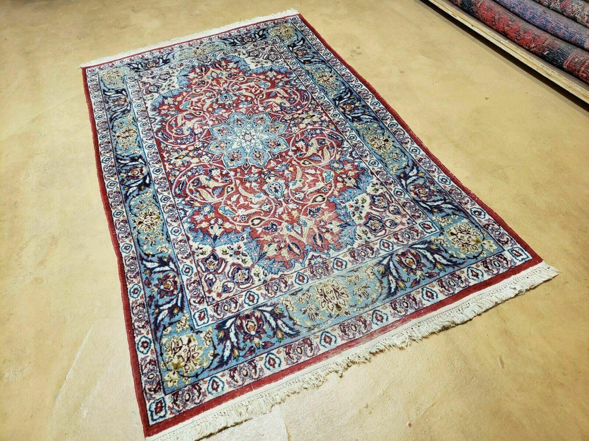 3' 5" X 5' 8" Vintage Handmade Turkish Wool Rug Carpet Vegetable Dyes Nice Red - Jewel Rugs, view 3