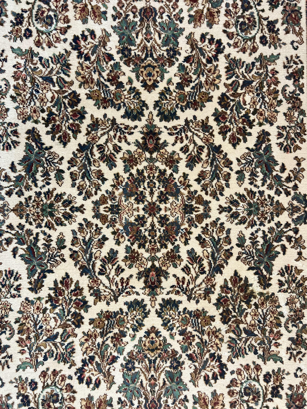 Karastan Rug 5.9 x 9, Ivory Sarouk #760, Wool Vintage Original Collection 700 Series - Jewel Rugs, view 5