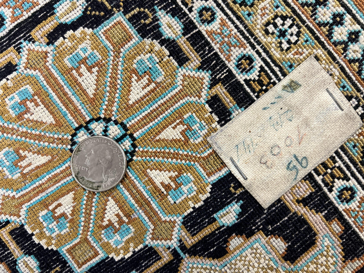 Wonderful Persian Silk Rug 5x7, Birds Floral Vases, Red, Hand Knotted Silk Fine Oriental Carpet, Handmade Vintage, Persian Qum Rug, 400 KPSI - Jewel Rugs, view 10