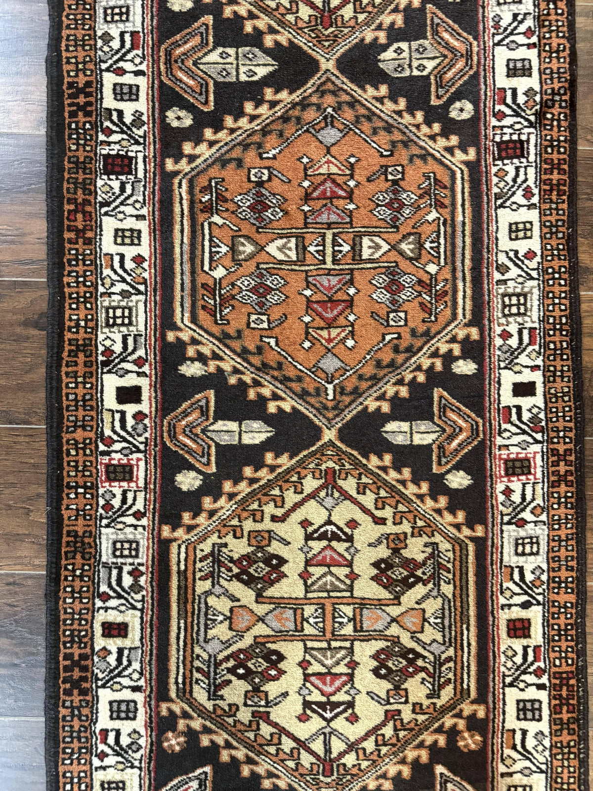Persian Tribal Runner Rug 2.4 x 9.4, Geometric Medallions, Sarab Runner - Jewel Rugs, view 5