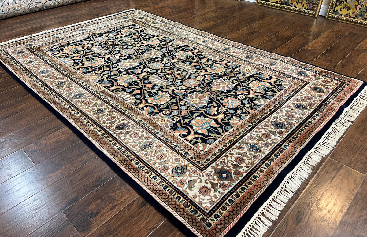Indo Persian Bidjar Rug 6x10, Vintage Handmade Wool Carpet, Allover Pattern - Jewel Rugs, view 13