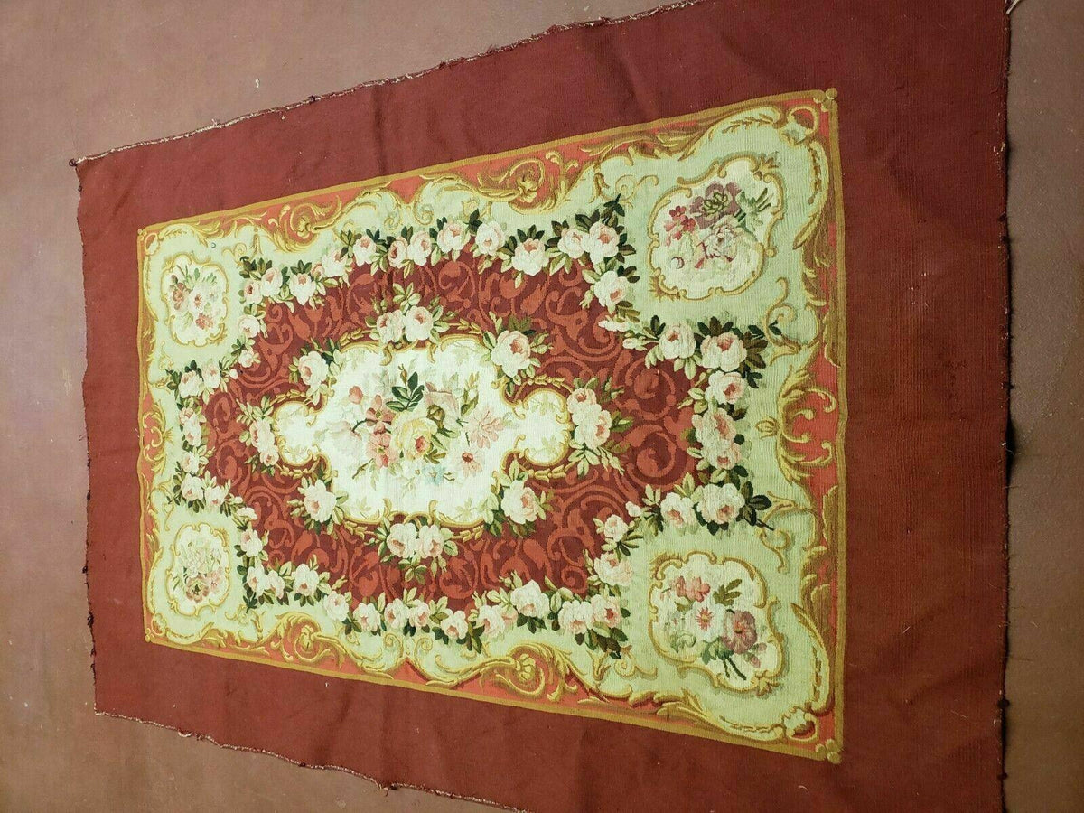 3' X 5' Antique Handmade French Aubusson Weave Savonnerie Needlepoint Rug Nice - Jewel Rugs, view 9